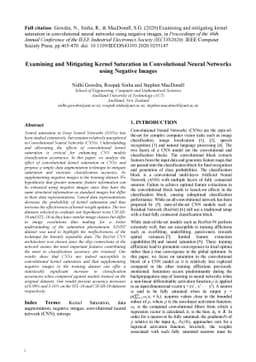 Examining and Mitigating Kernel Saturation in Convolutional Neural
  Networks using Negative Images