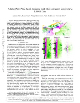 PillarSegNet: Pillar-based Semantic Grid Map Estimation using Sparse
  LiDAR Data