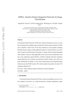 AFINet: Attentive Feature Integration Networks for Image Classification