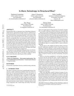 Is there Anisotropy in Structural Bias?