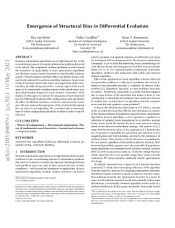 Emergence of Structural Bias in Differential Evolution