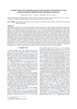A Feature Fusion-Net Using Deep Spatial Context Encoder and
  Nonstationary Joint Statistical Model for High Resolution SAR Image
  Classification