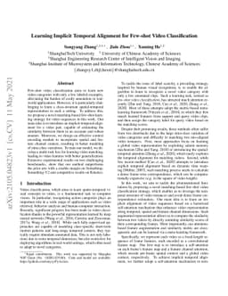 Learning Implicit Temporal Alignment for Few-shot Video Classification