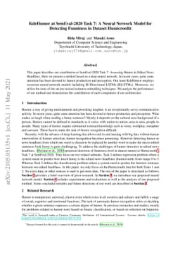 kdehumor at semeval-2020 task 7: a neural network model for detecting
  funniness in dataset humicroedit