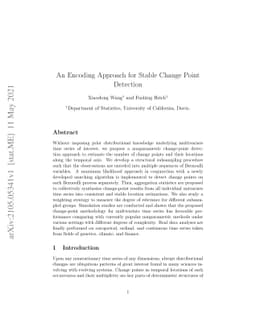 An Encoding Approach for Stable Change Point Detection