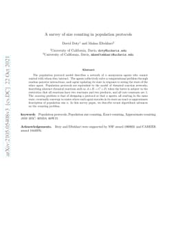 A survey of size counting in population protocols