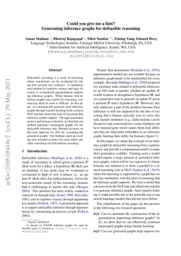 Could you give me a hint? Generating inference graphs for defeasible
  reasoning