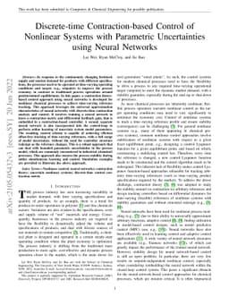 Discrete-time Contraction-based Control of Nonlinear Systems with
  Parametric Uncertainties using Neural Networks