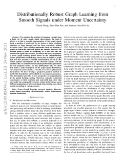 Distributionally Robust Graph Learning from Smooth Signals under Moment
  Uncertainty