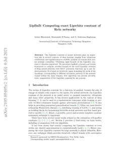 LipBaB: Computing exact Lipschitz constant of ReLU networks