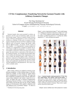 CT-Net: Complementary Transfering Network for Garment Transfer with
  Arbitrary Geometric Changes