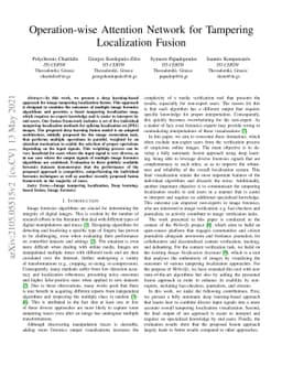 Operation-wise Attention Network for Tampering Localization Fusion
