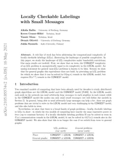 Locally Checkable Labelings with Small Messages