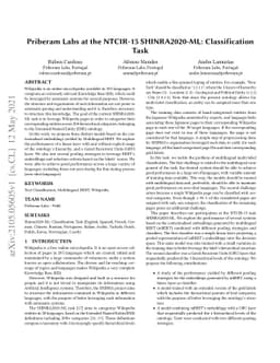 Priberam Labs at the NTCIR-15 SHINRA2020-ML: Classification Task