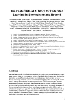 The FeatureCloud AI Store for Federated Learning in Biomedicine and
  Beyond