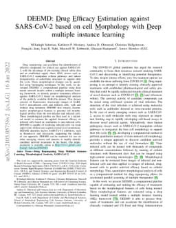 DEEMD: Drug Efficacy Estimation against SARS-CoV-2 based on cell
  Morphology with Deep multiple instance learning
