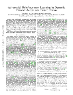 Adversarial Reinforcement Learning in Dynamic Channel Access and Power
  Control