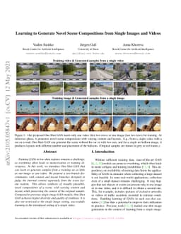Learning to Generate Novel Scene Compositions from Single Images and
  Videos