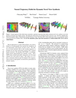 Neural Trajectory Fields for Dynamic Novel View Synthesis