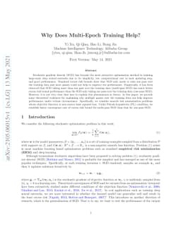 Why Does Multi-Epoch Training Help?