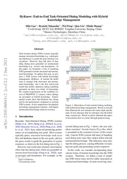 HyKnow: End-to-End Task-Oriented Dialog Modeling with Hybrid Knowledge
  Management