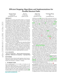 Efficient Stepping Algorithms and Implementations for Parallel Shortest
  Paths
