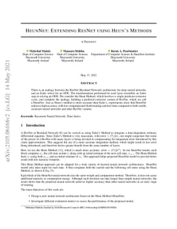 HeunNet: Extending ResNet using Heun's Methods
