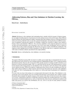 Addressing Fairness, Bias and Class Imbalance in Machine Learning: the
  FBI-loss