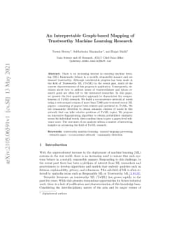 An Interpretable Graph-based Mapping of Trustworthy Machine Learning
  Research