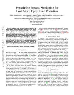 Prescriptive Process Monitoring for Cost-Aware Cycle Time Reduction