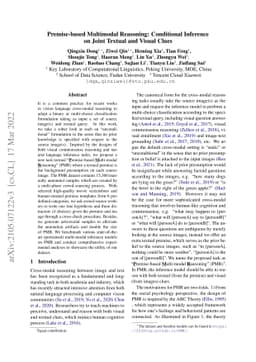 Premise-based Multimodal Reasoning: Conditional Inference on Joint
  Textual and Visual Clues