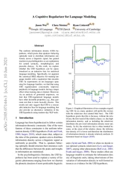 A Cognitive Regularizer for Language Modeling