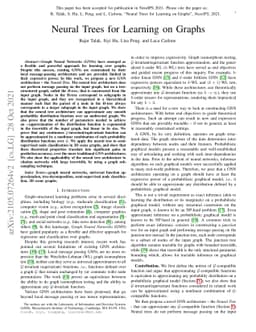 Neural Trees for Learning on Graphs