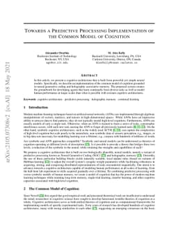 Towards a Predictive Processing Implementation of the Common Model of
  Cognition