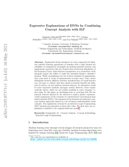 Expressive Explanations of DNNs by Combining Concept Analysis with ILP