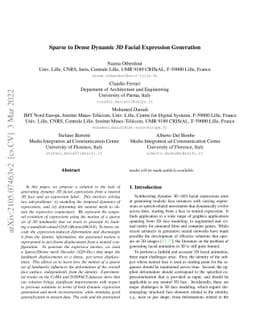 Sparse to Dense Dynamic 3D Facial Expression Generation