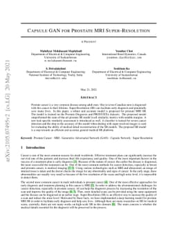 Capsule GAN for Prostate MRI Super-Resolution
