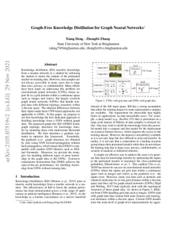 Graph-Free Knowledge Distillation for Graph Neural Networks