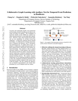 Collaborative Graph Learning with Auxiliary Text for Temporal Event
  Prediction in Healthcare