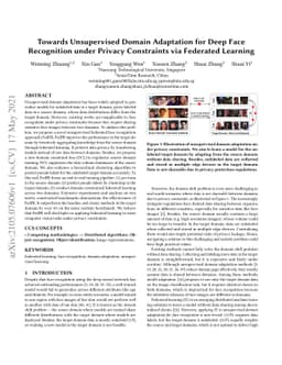Towards Unsupervised Domain Adaptation for Deep Face Recognition under
  Privacy Constraints via Federated Learning