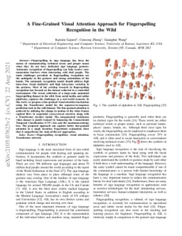 A Fine-Grained Visual Attention Approach for Fingerspelling Recognition
  in the Wild