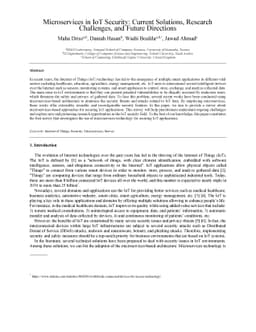 Microservices in IoT Security: Current Solutions, Research Challenges,
  and Future Directions