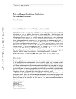 Universal Regular Conditional Distributions