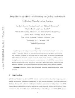 Deep Multistage Multi-Task Learning for Quality Prediction of Multistage
  Manufacturing Systems