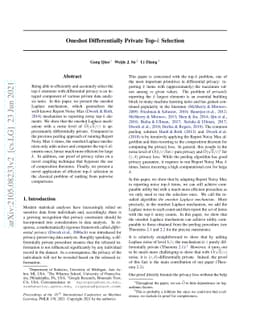 Oneshot Differentially Private Top-k Selection