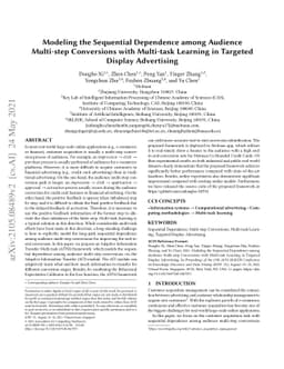Modeling the Sequential Dependence among Audience Multi-step Conversions
  with Multi-task Learning in Targeted Display Advertising