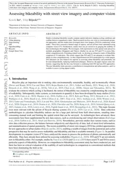 Assessing bikeability with street view imagery and computer vision
