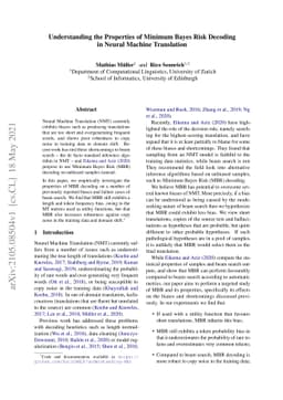 Understanding the Properties of Minimum Bayes Risk Decoding in Neural
  Machine Translation