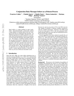 Conjunction Data Messages behave as a Poisson Process