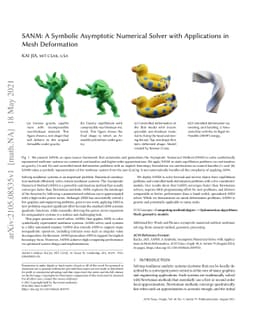 SANM: A Symbolic Asymptotic Numerical Solver with Applications in Mesh
  Deformation